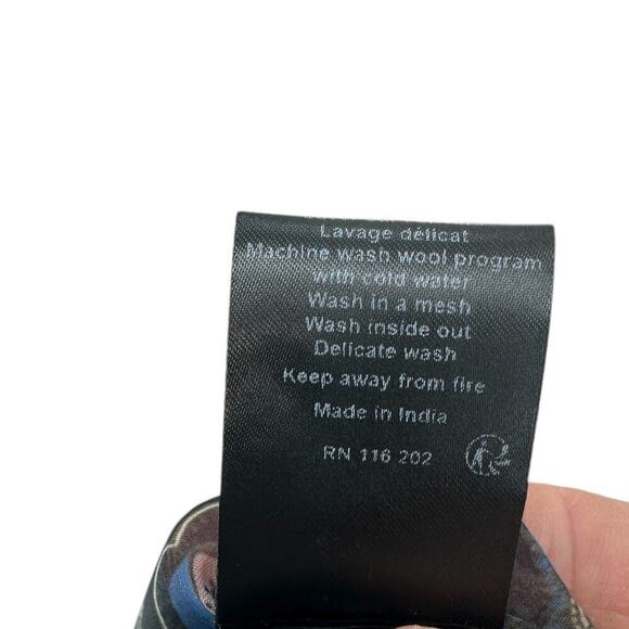 Zadig & Voltaire Top Talisa Print Blouse In Noir Sheer Paisley Black Size Small - Picture 13 of 13